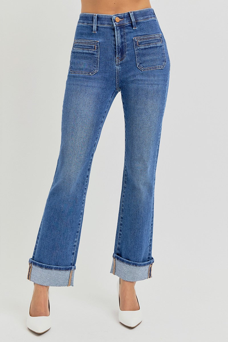 Risen High Rise Front Pocket Denim