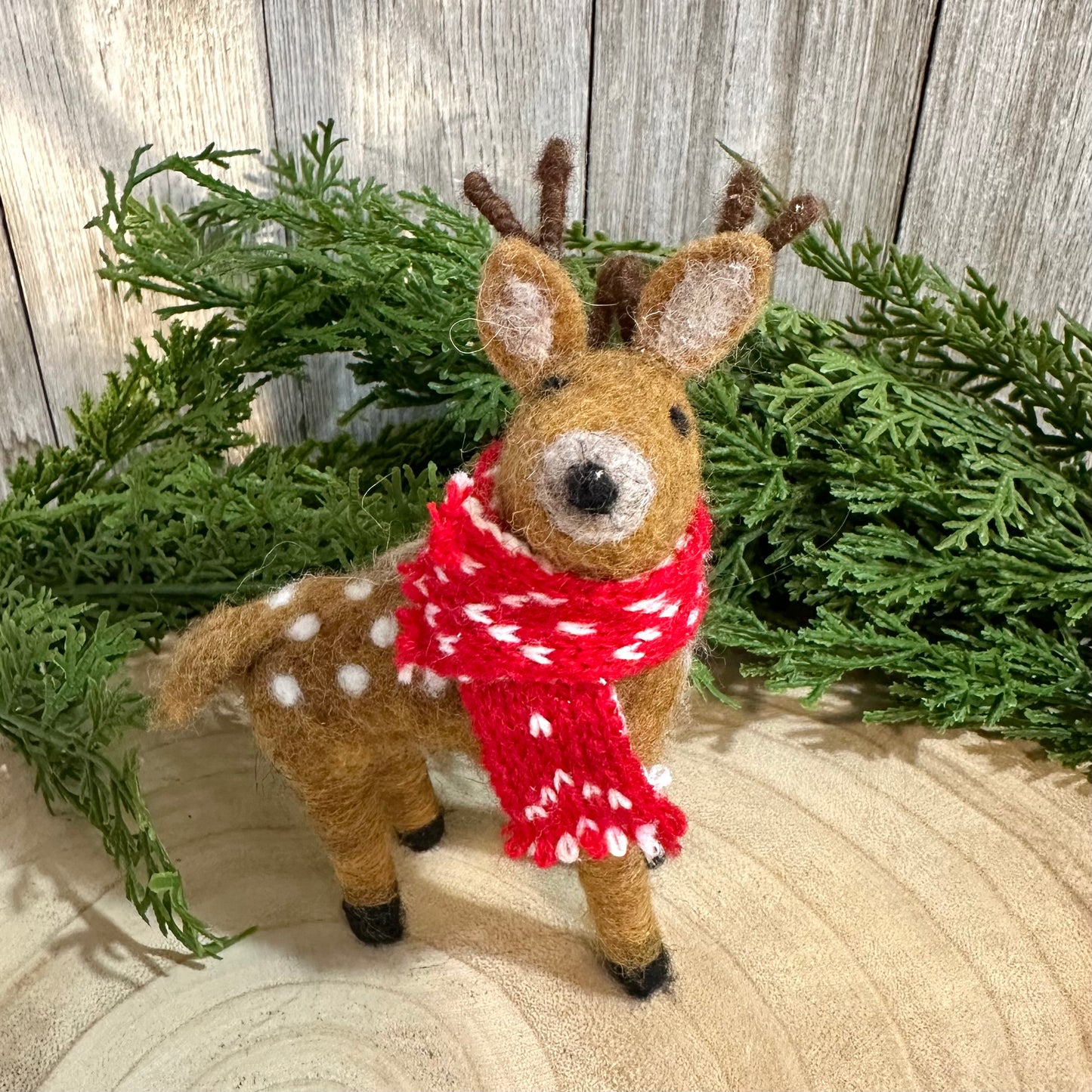 Fuzzy Deer Ornament