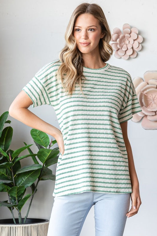Stripe Jacquard Top