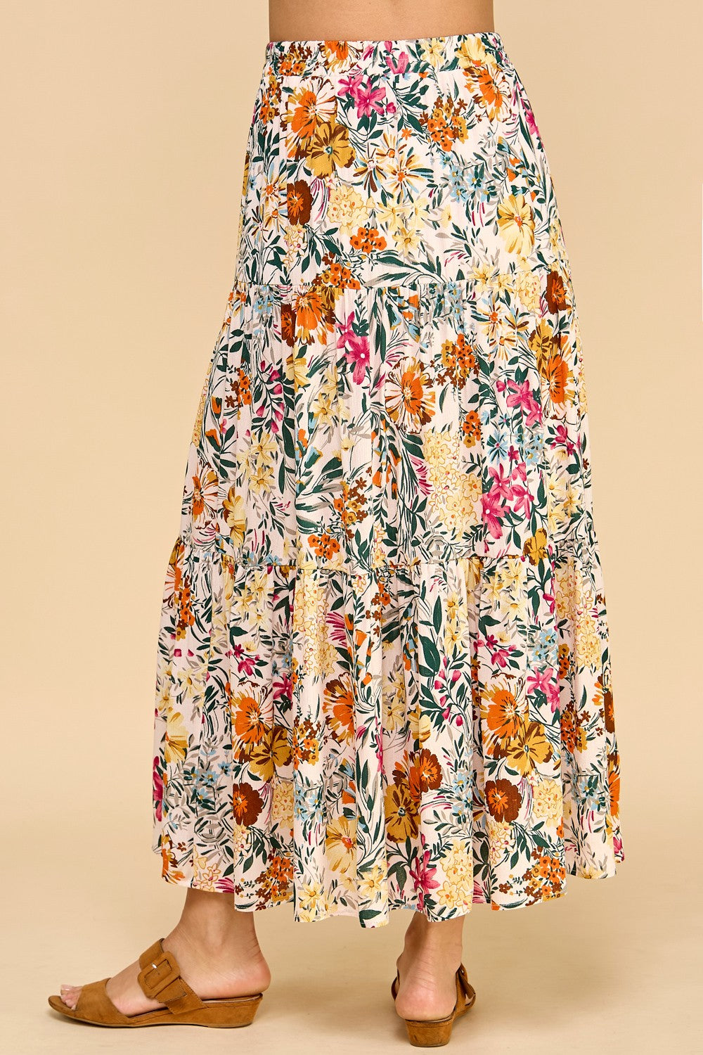 Floral Three Layered Skirt