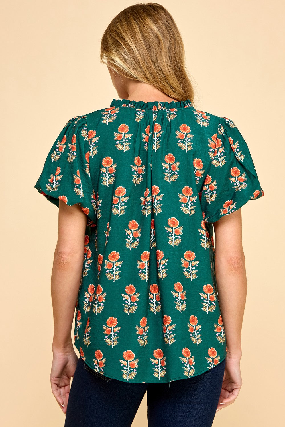 Floral Puff Sleeve Blouse