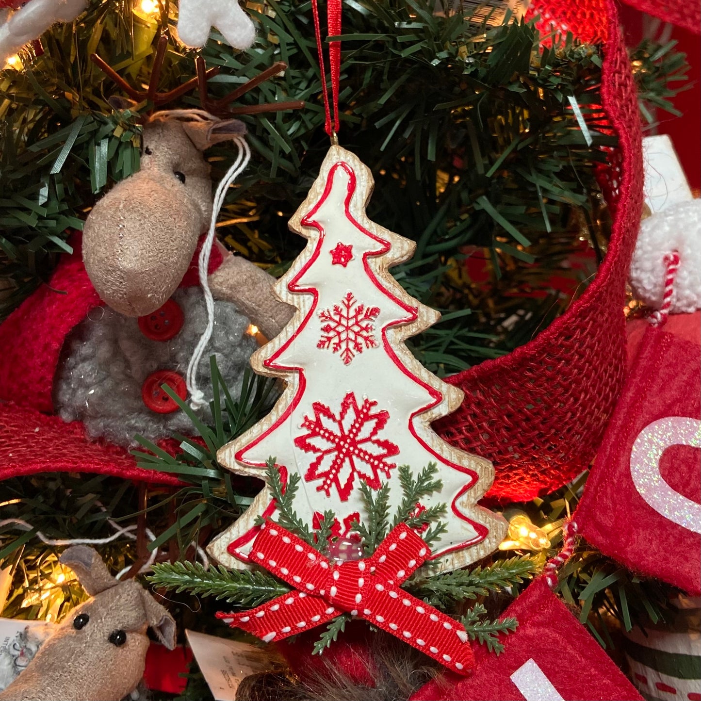 Snowman, Tree, and Deer Ornament