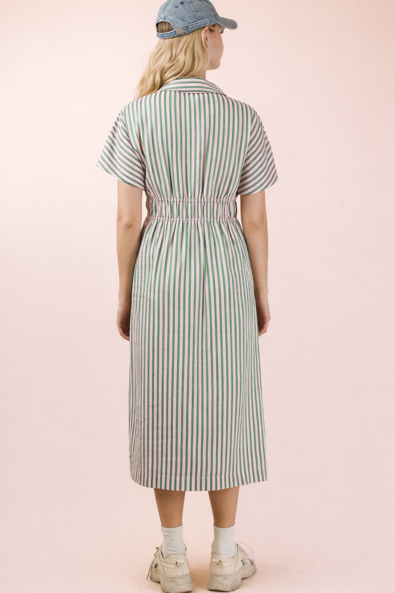 Pink and Green Stripe Dress