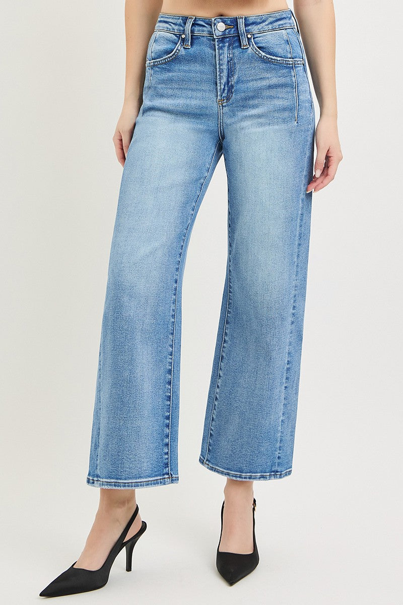 Slouchy Crop Wide Jeans
