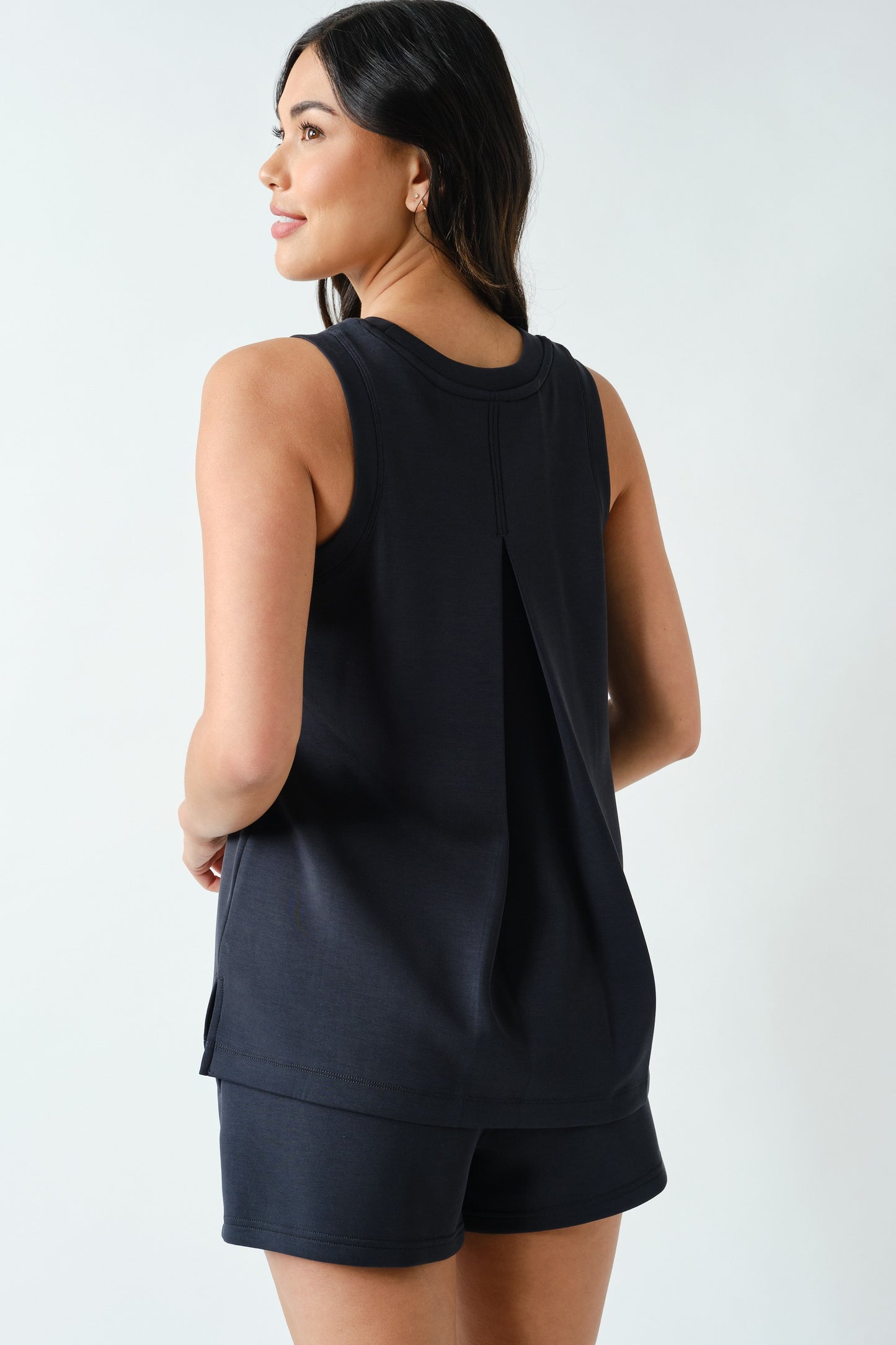 Sleeveless Black Tank Set