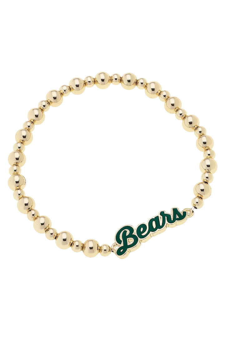 Baylor Bears Enamel Ball Bead Bracelet