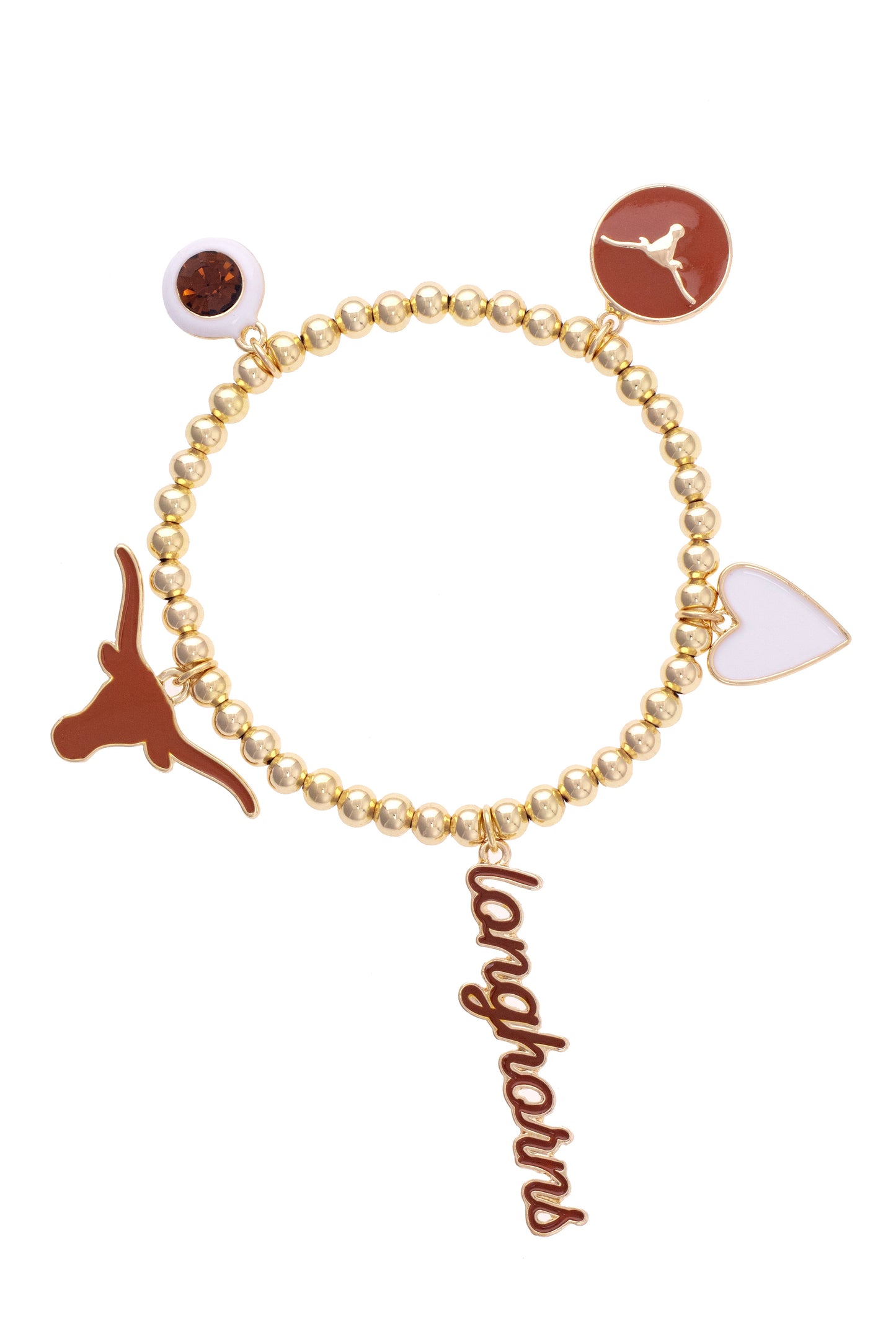 Texas Longhorns Enamel Icons Stretch Bracelet