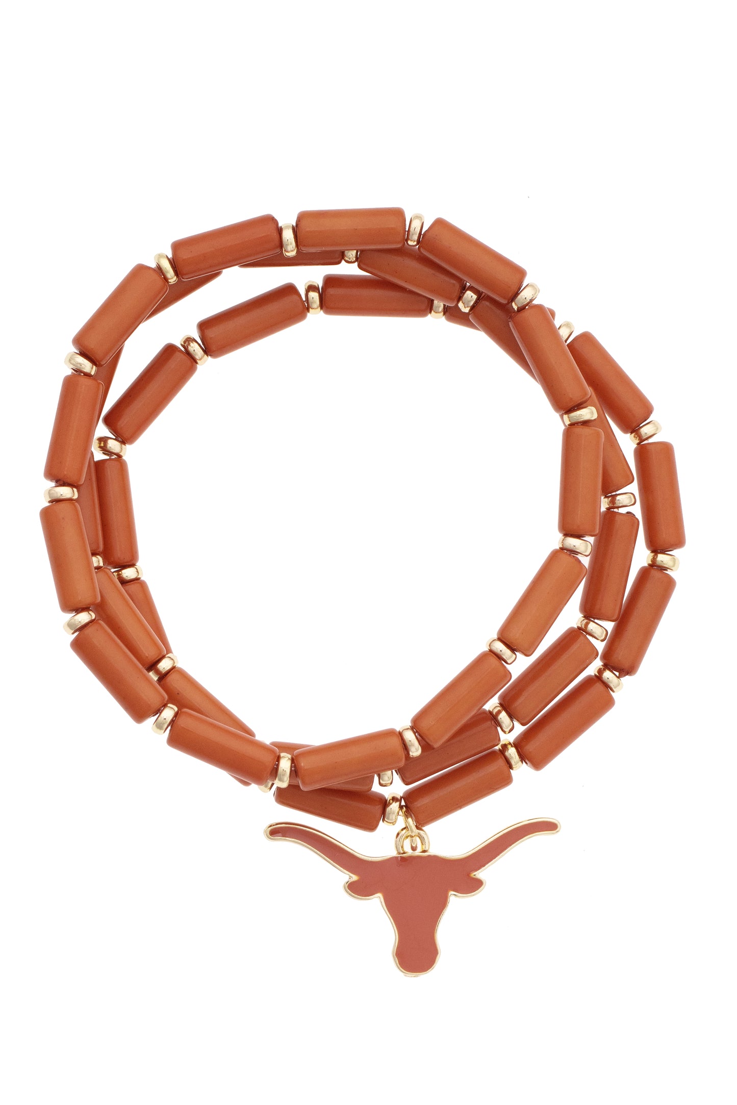 Texas Logo Beaded Bracelet- Set of 3