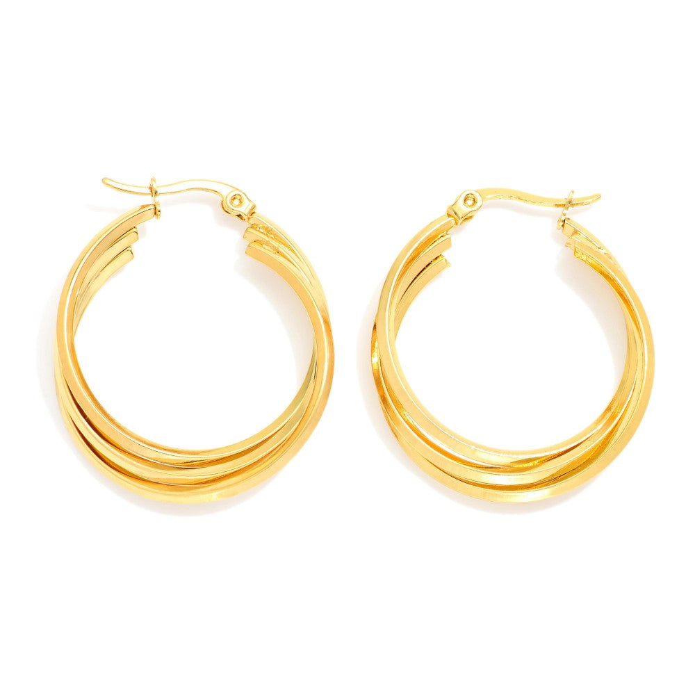 Intertwined Hoop Earrings
