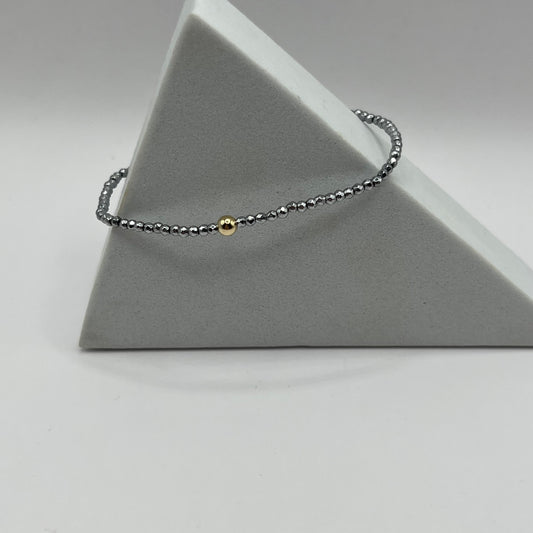 enewton 2mm Silver Hematite Bracelet