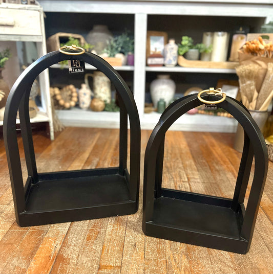 Black Wooden Lantern
