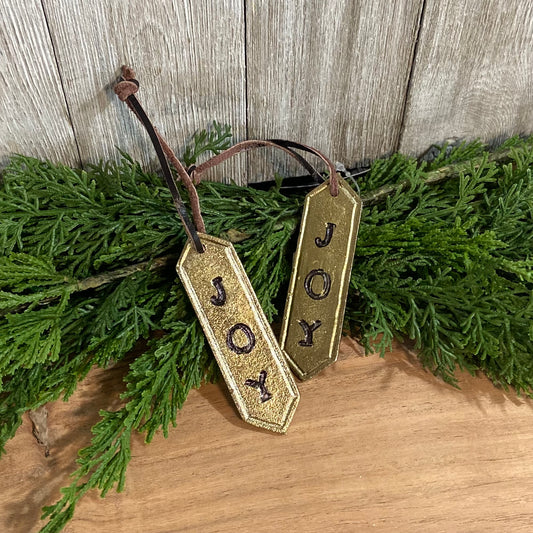 Gold Joy Tag Ornament