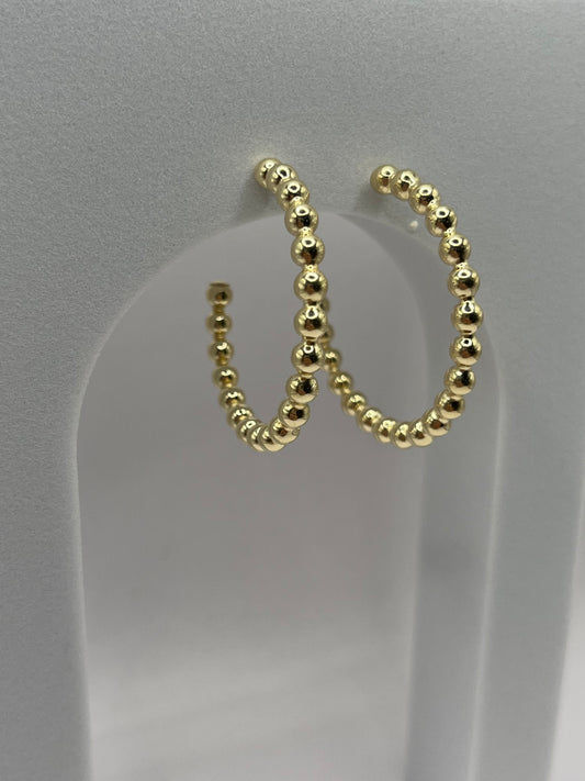 enewton 4mm Bead 1.25" Post Hoop Earrings