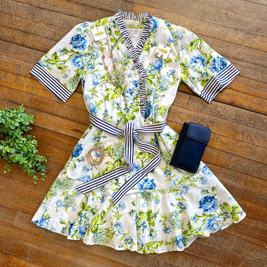 Ruffle Detail Floral Dress