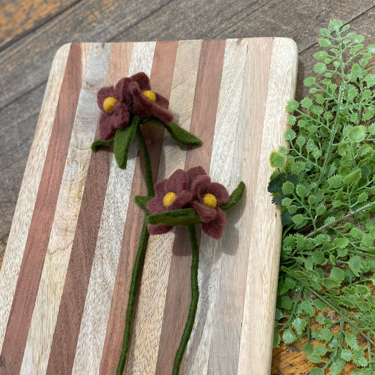 Felted Flowers on a Branch
