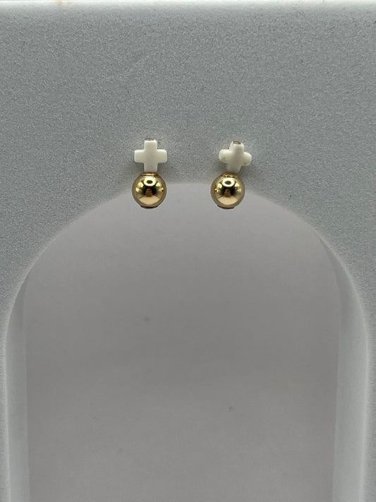 enewton Signature Cross Off White and Gold