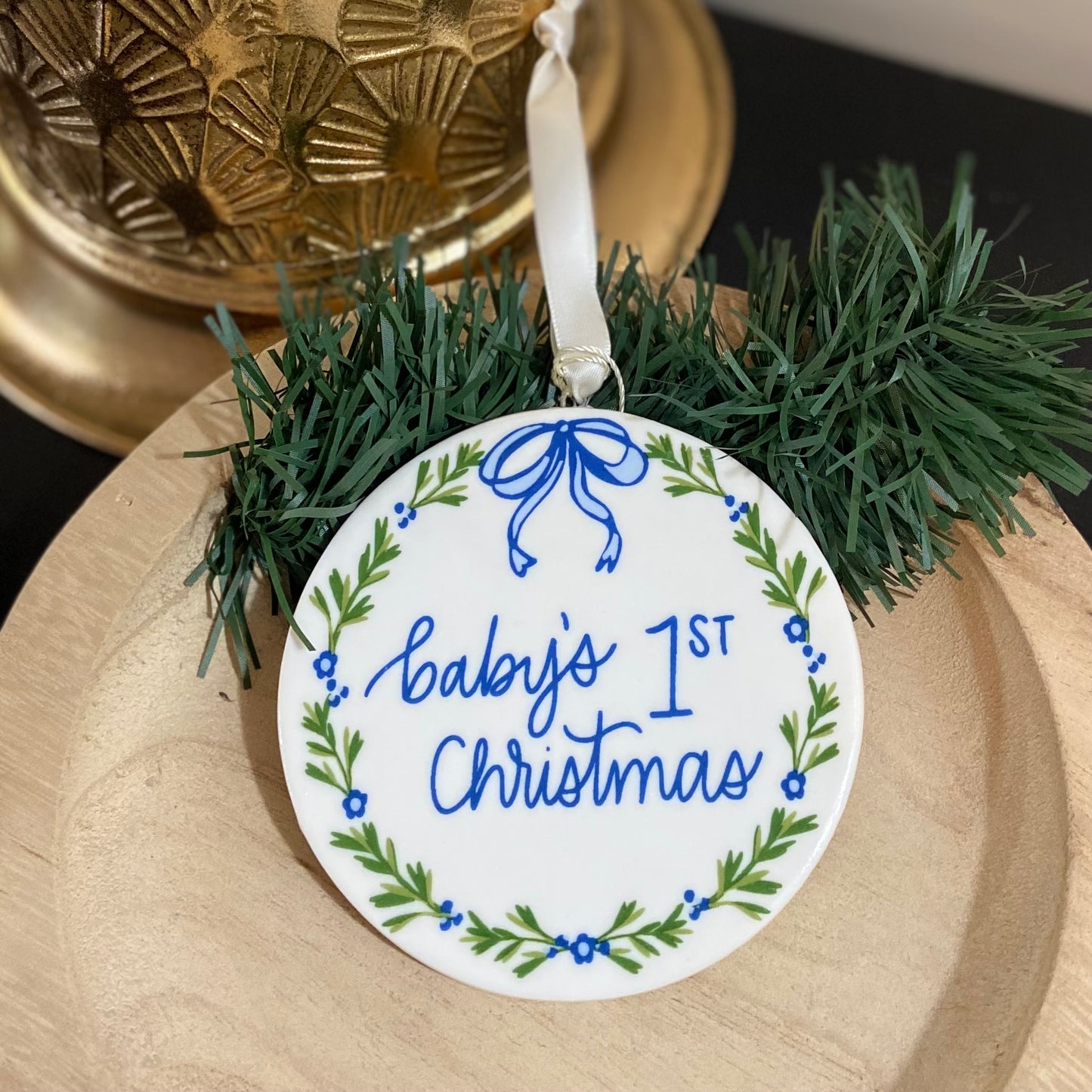Baby's First Christmas Ornament- Blue