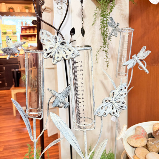 Metal Yard Rain Gauge