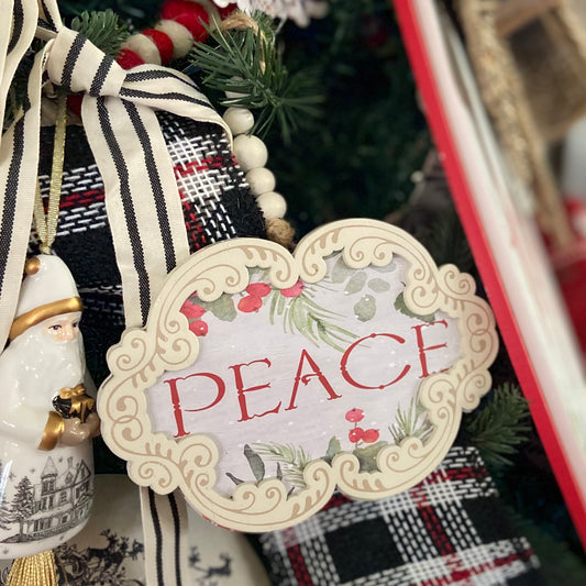 Word Ornament with Beads