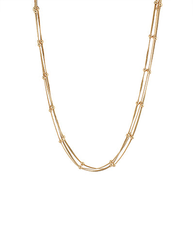 Three Layer Gold Necklace