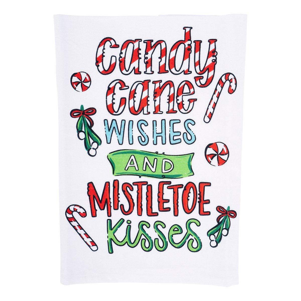 Candy Cane Wishes Towel