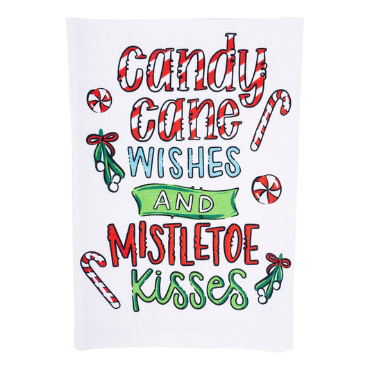 Candy Cane Wishes Towel