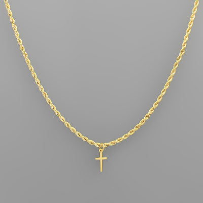 Cross Rope Chain Necklace
