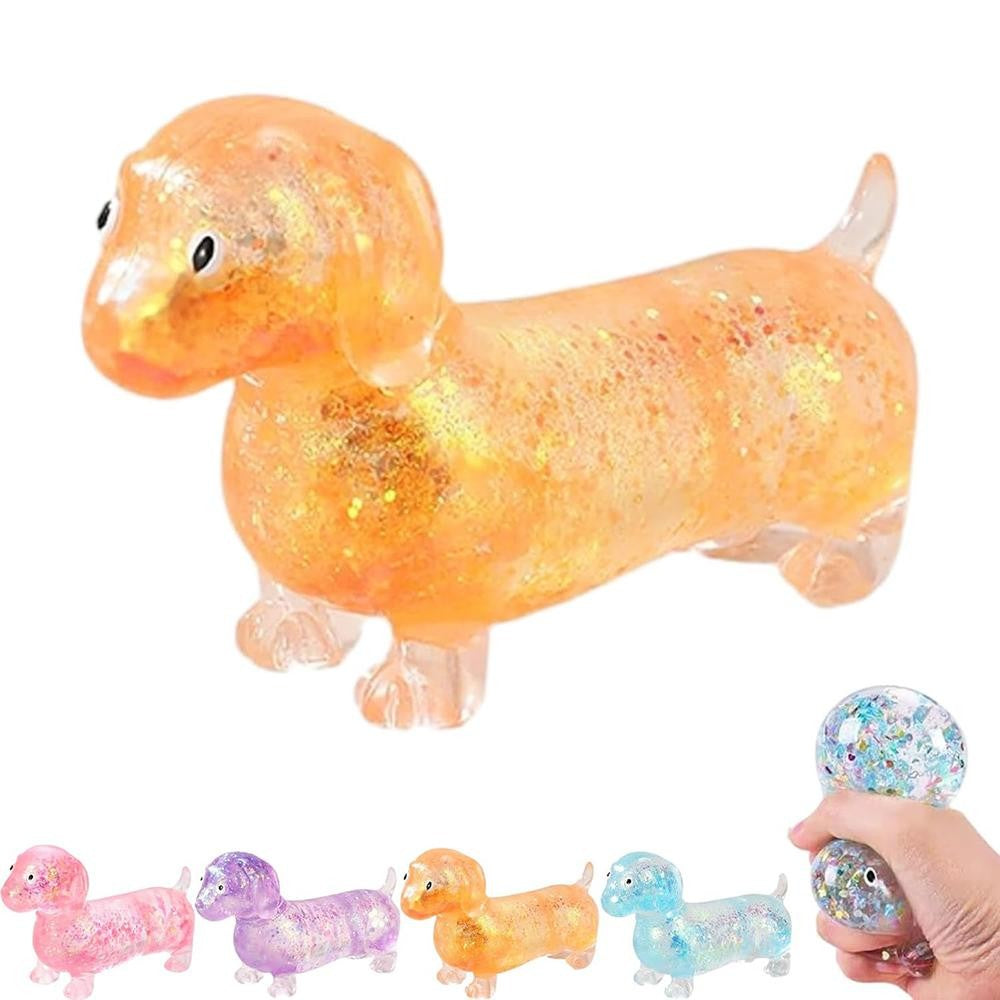 Glitter Dachshund Squishy Toy
