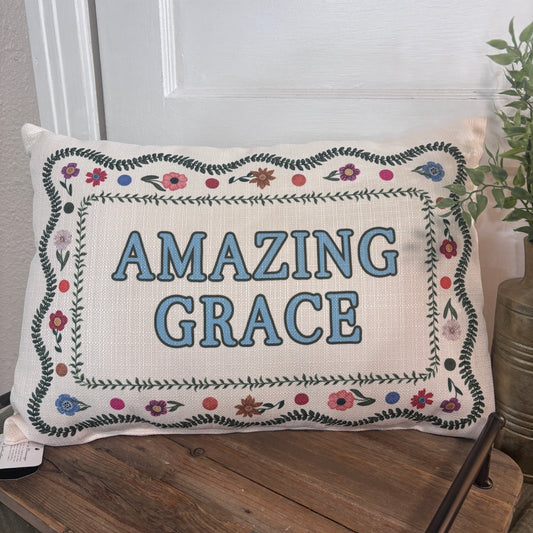 Amazing Grace Cottage Frame Pillow