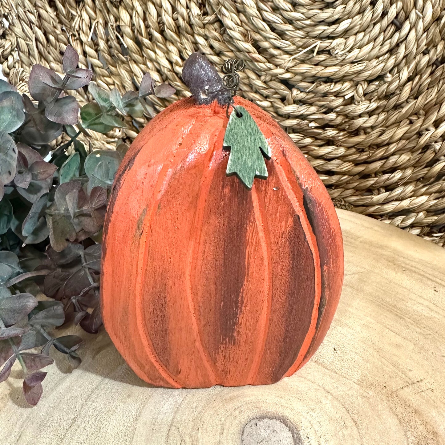 Rustic Wood Pumpkin