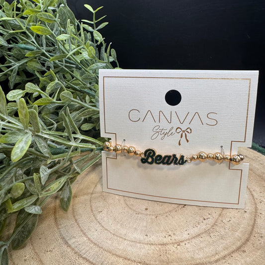 Baylor Bears Enamel Ball Bead Bracelet