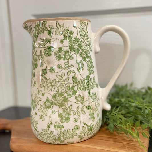 Green Ivy Large Pitcher
