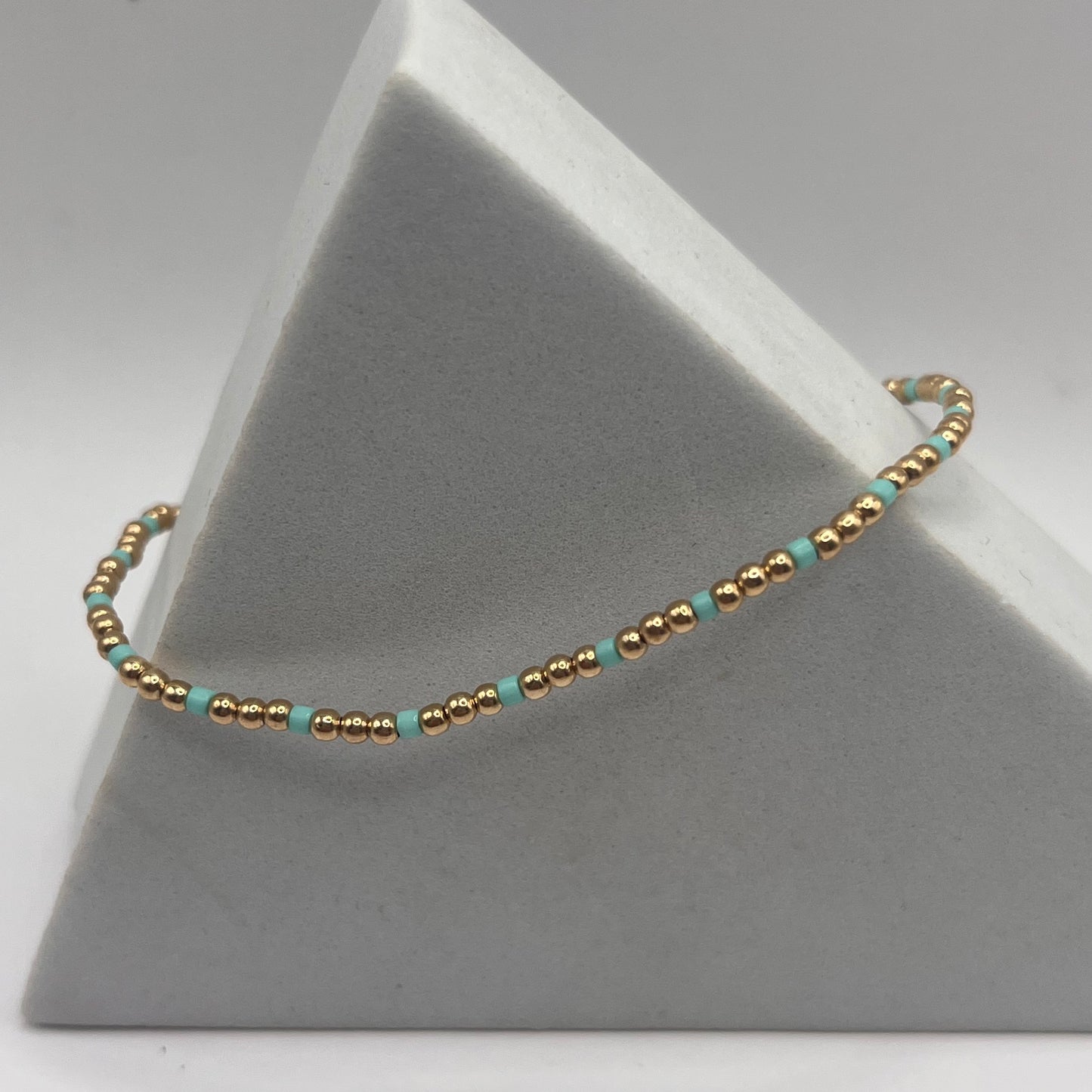 enewton Hope Sincerity Pattern 2mm Bead Bracelet- Turquoise