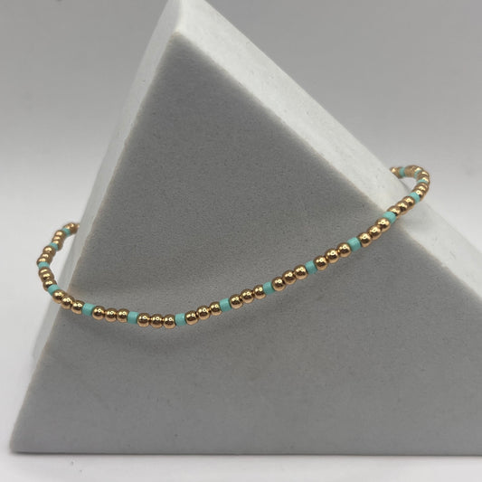 enewton Hope Sincerity Pattern 2mm Bead Bracelet- Turquoise