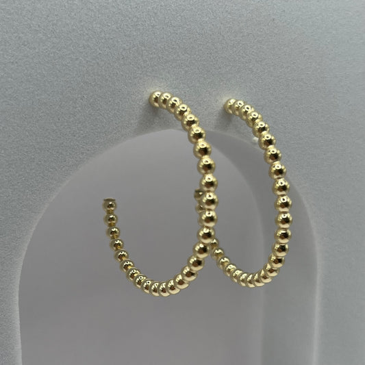 enewton Beaded Classic 1.25" Post Hoop- 3mm