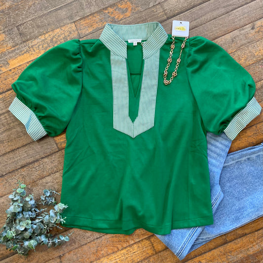 Puff Sleeve Solid Top