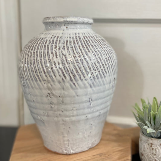 White Pattern Vase