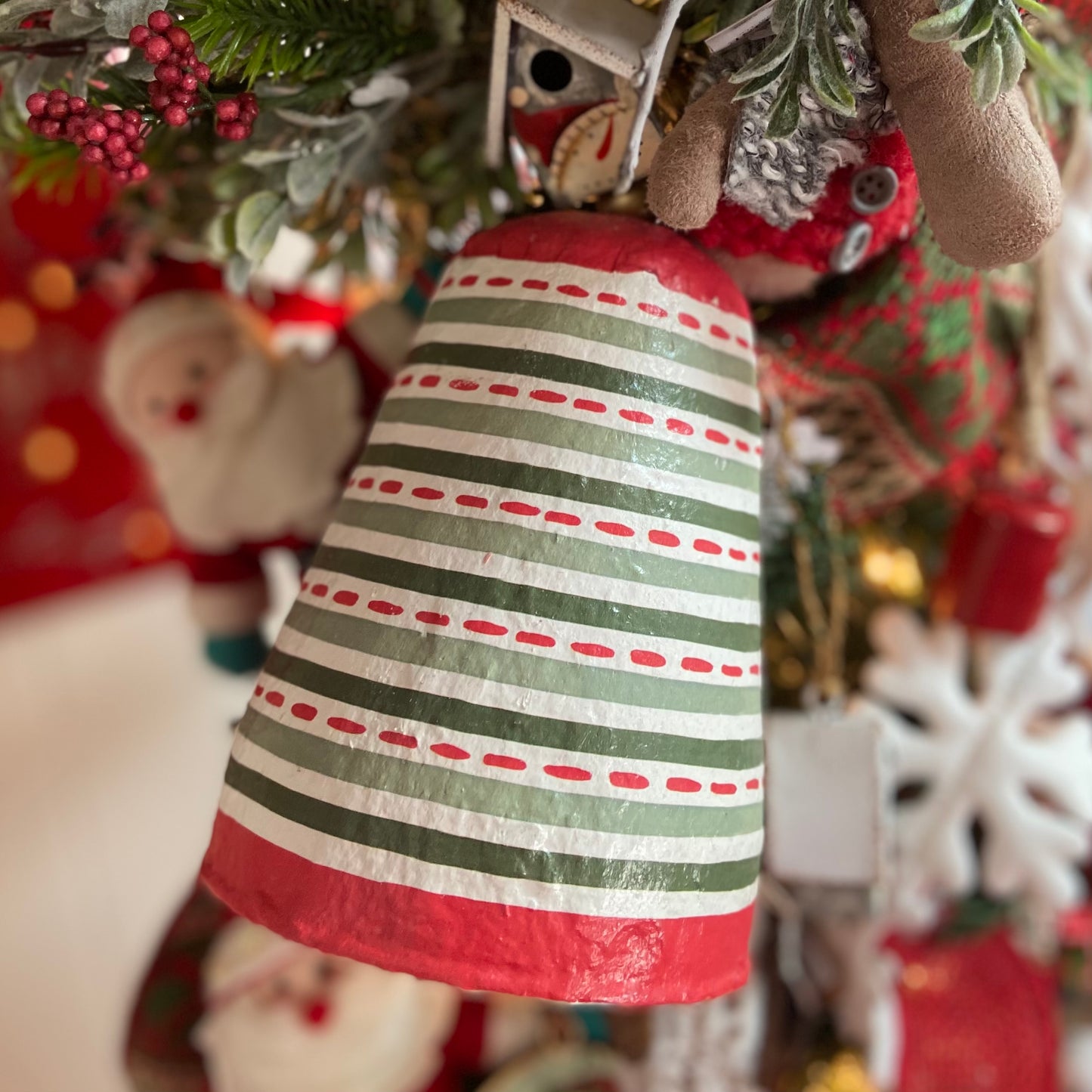 Paper Mache Bell Ornament