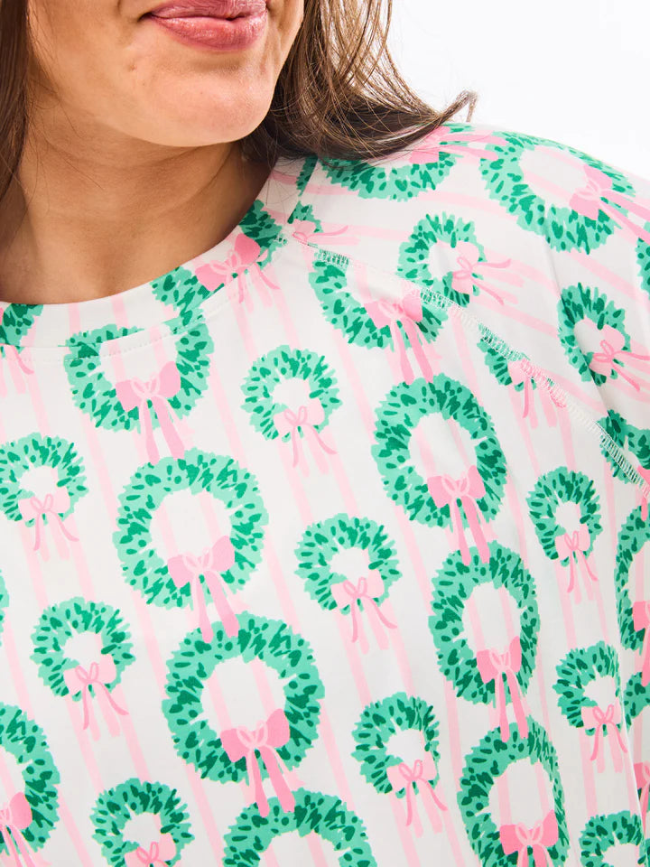 Rosy Wreaths Pajamas