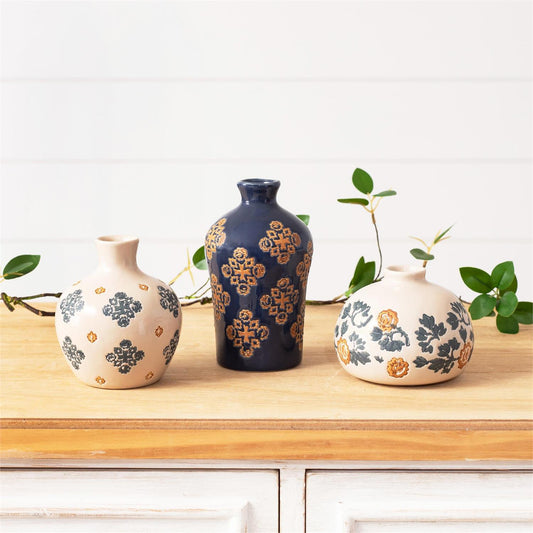 Blue Floral Vase