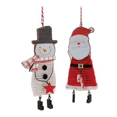 Santa and Snowman Felt Ornament