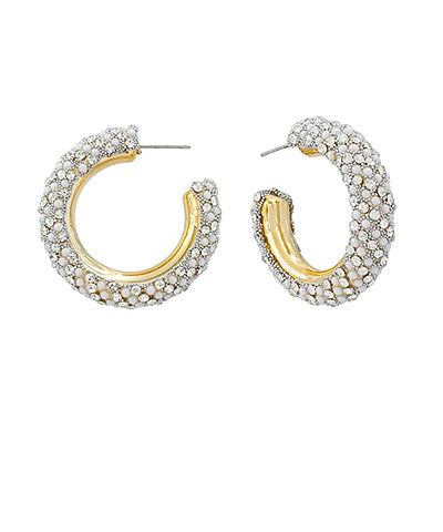 Christmas Rhinestone Hoops