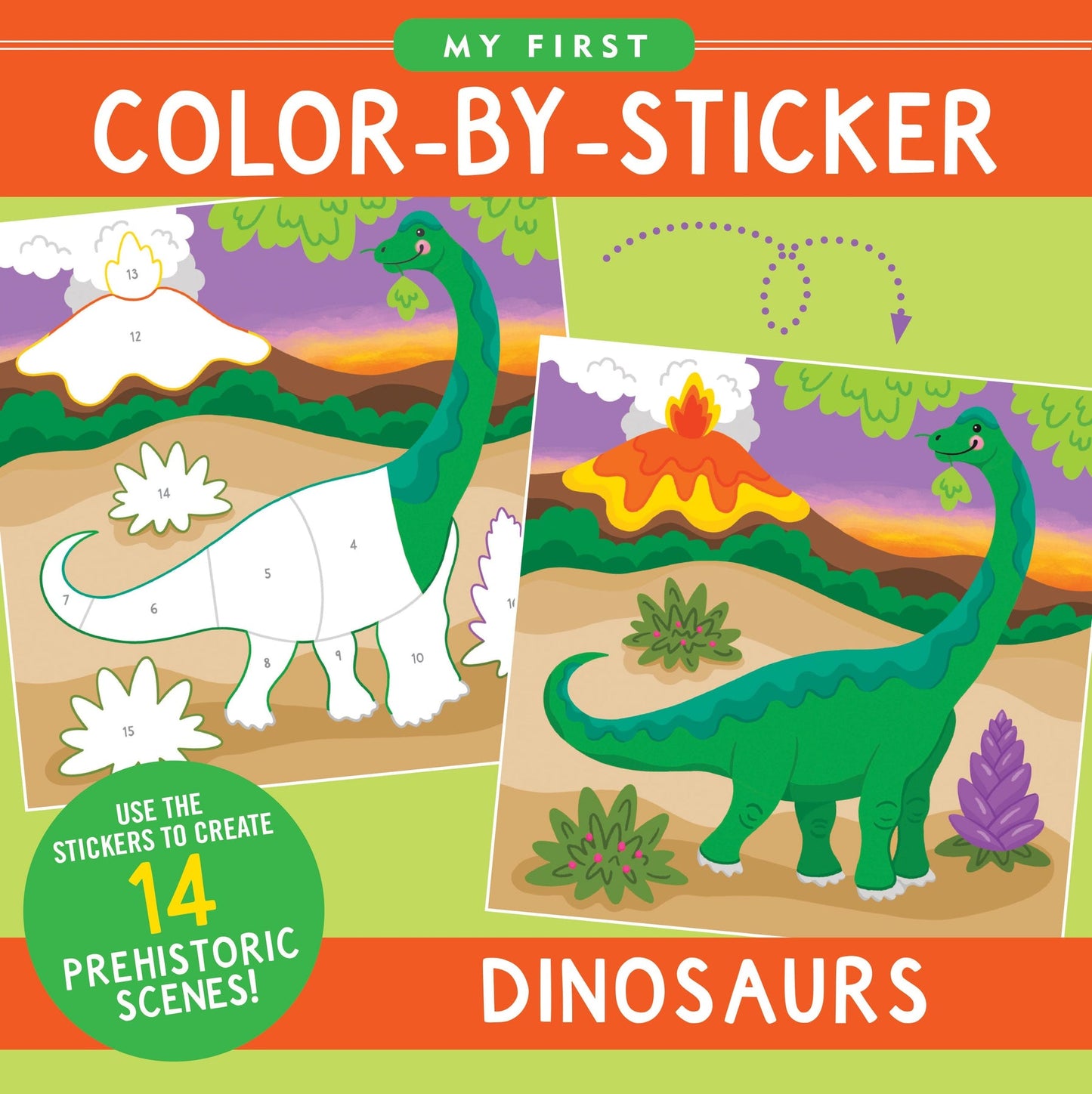 My First Color-by-Sticker Book- Dinosaurs