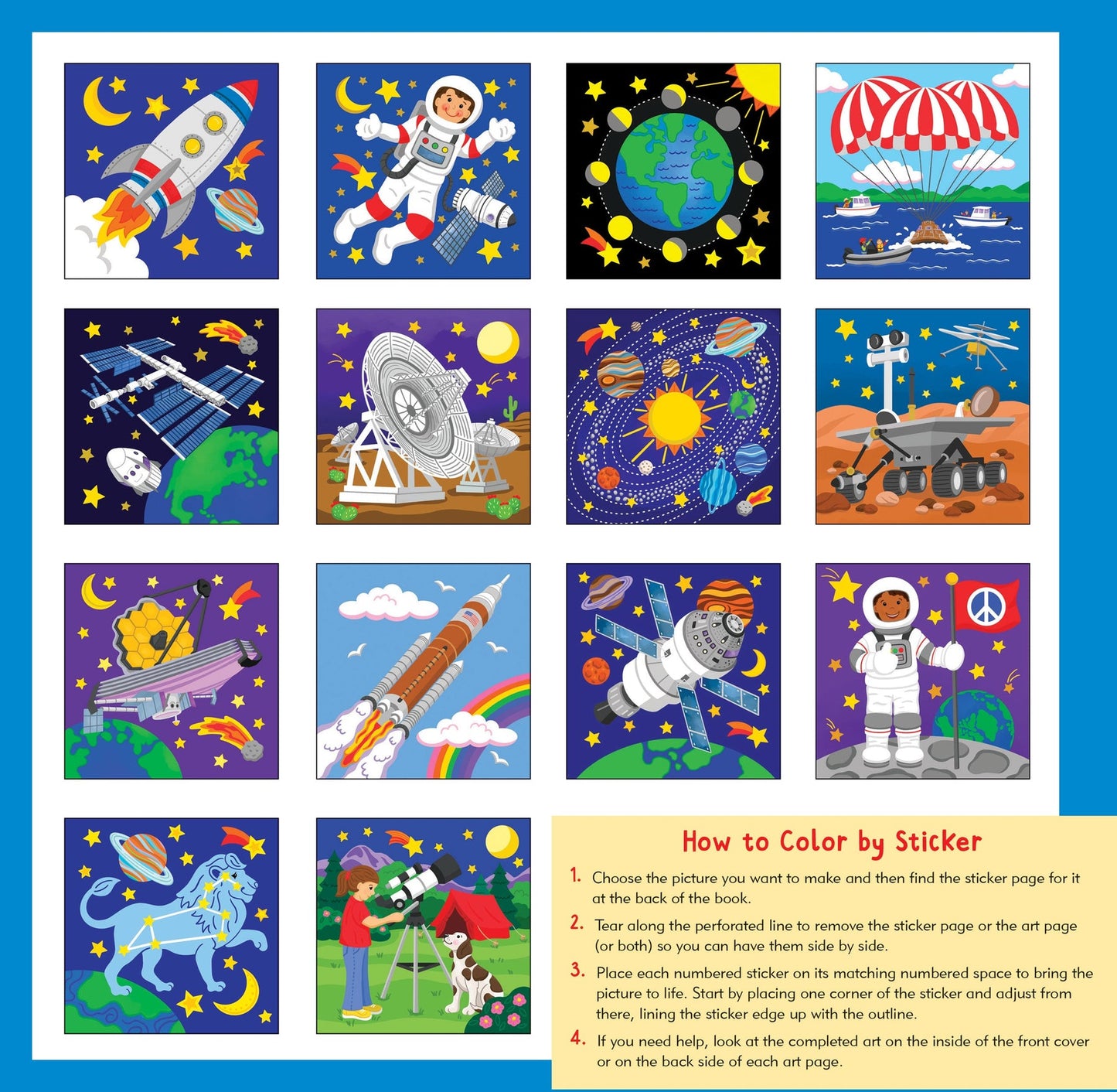 My First Color-By-Sticker Book- Outer Space