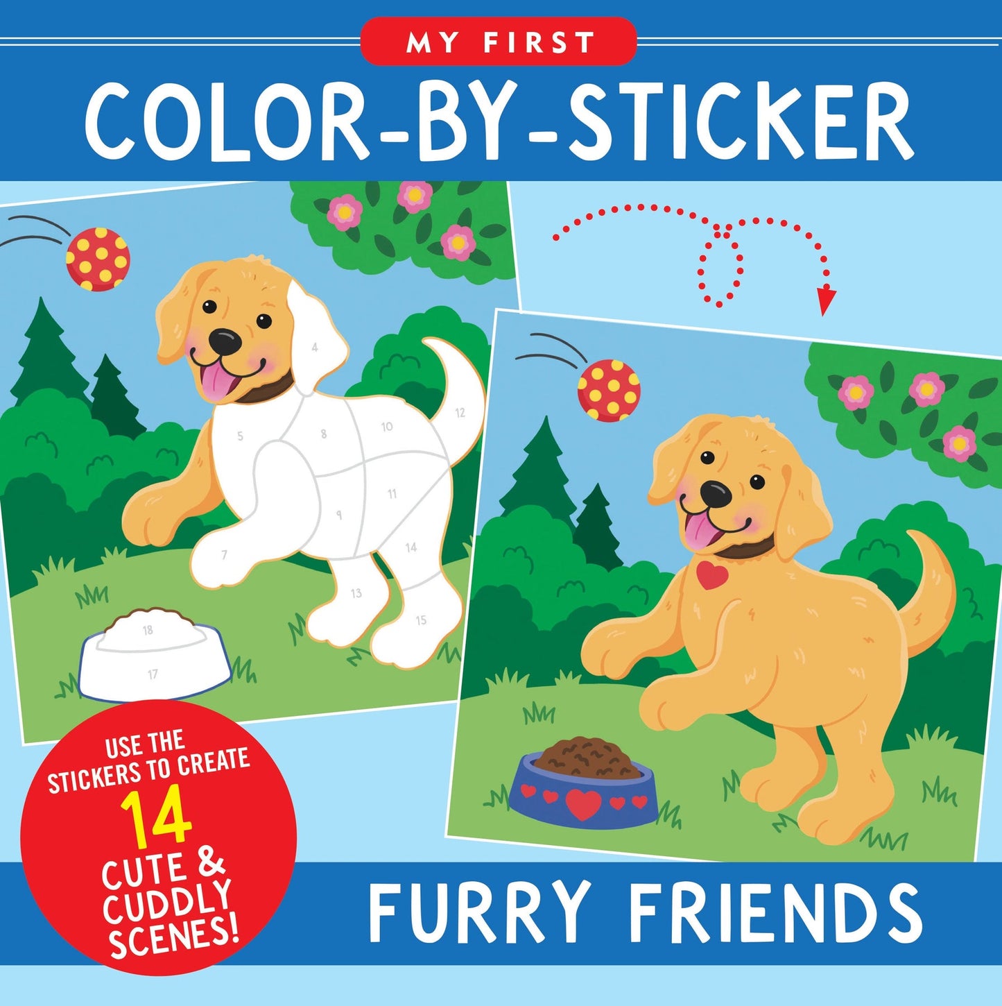 My First Color-by-Sticker Book- Furry Friends