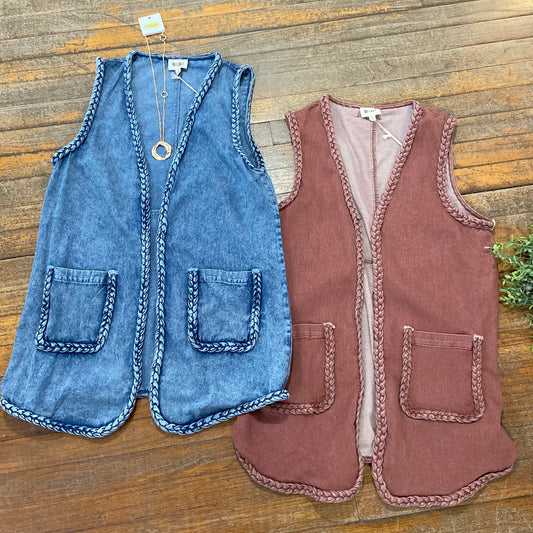 Braided Edge Vest