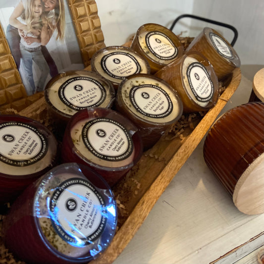 Swan Creek Fall Cathedral Glass Candles