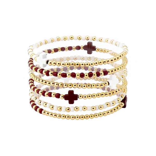 Set of 6 Beaded Bracelets