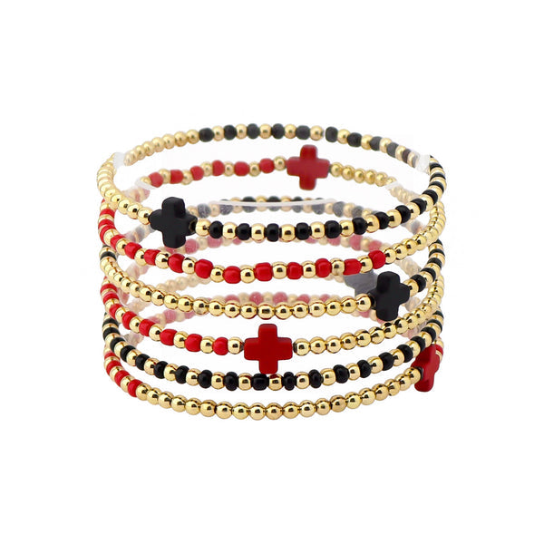 Set of 6 Beaded Bracelets