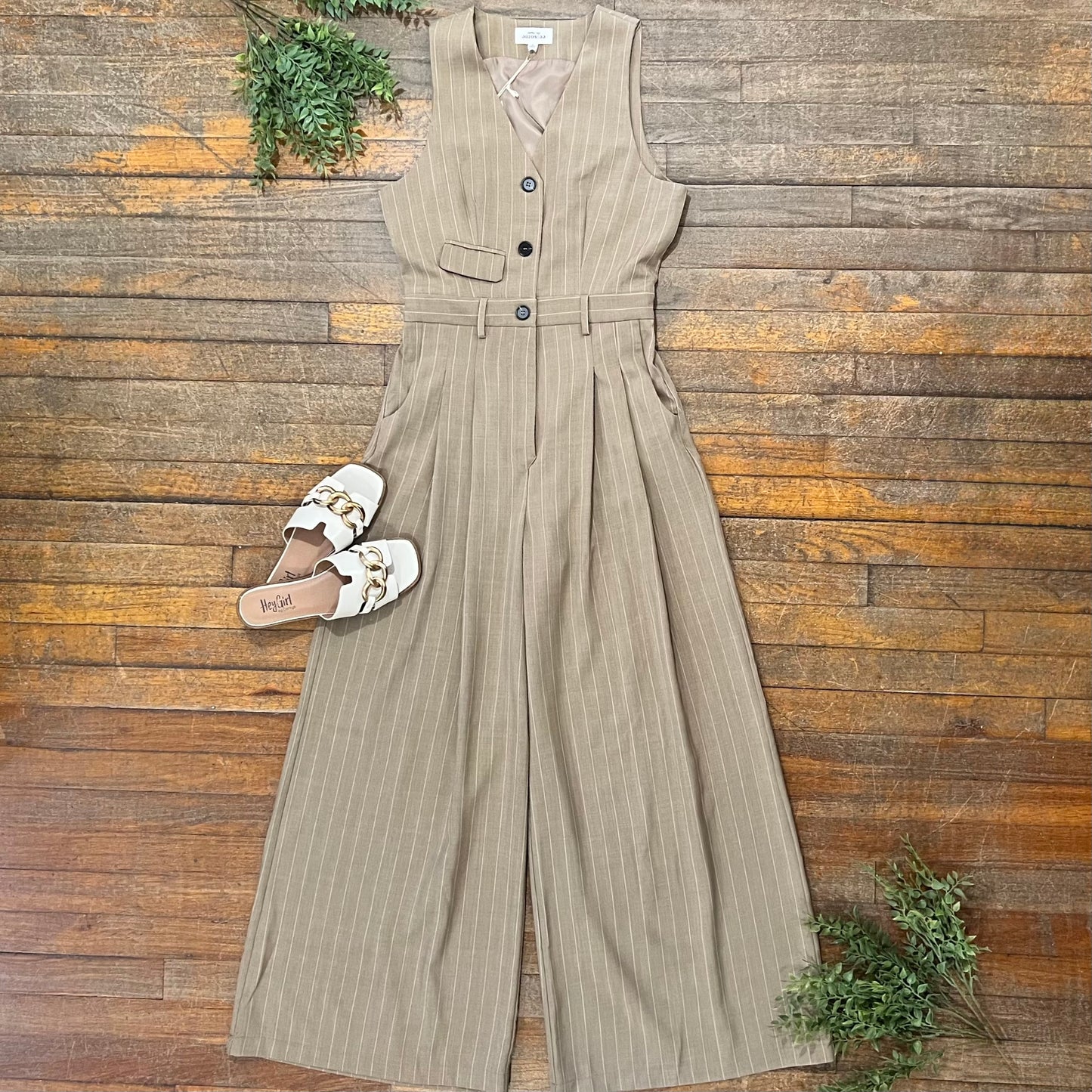 Pinstripe Jumpsuit